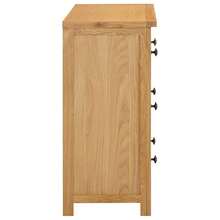 Commode vidaXL 80x35x75 cm en bois massif - Tabac - Voir 4