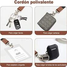 Correa de Mueca Cordn para el Cuello HAKUKU para Llavero para Hombres y Mujeres Con Cierre Metlico Uso llavero, Cadenas de Gafetes, Fundas para Tarjetas, Insignias de Trabajo - negro1 - Ver 4