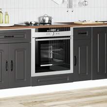 vidaXL Armário de quatro armários de engenharia Kalmar preto - Preto - Ver 3