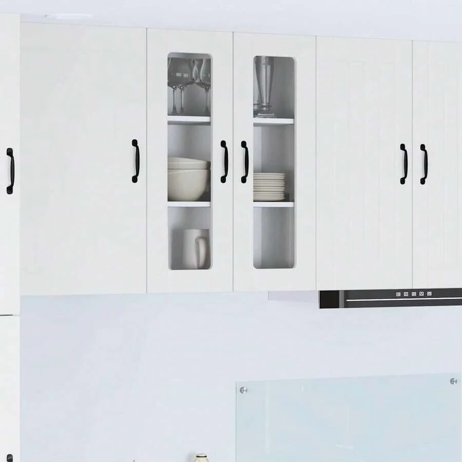 vidaXL Armoire de cuisine Blanc 60 x 31 x 80 cm Bois d'ingénierie - Blanc - Voir 1