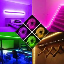 HBOWMDJIA 16ft-100ft Led Strip Lights For Room Decor, With 44-Key Remote And App Control, Change Color In Sync With Music, Timing Setting, Adjustable Brightness, Led Lights For Bedroom, Living Room, Game Rooms, Kitchen,TV Backlight, Halloween Party Decor, Christmas Gifts - 多色光 - 查看 9