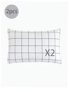 Vỏ gối mềm mại, chất liệu microfiber tốt nhất và giá rẻ - Vỏ gối chống dị ứng và thoáng khí, kích thước lớn, dài, tiêu chuẩn, cỡ Queen, Twin, Single, Double, Full, King, Body, European và Square, hoàn hảo cho bộ ga trải giường mọi mùa. - Đen và trắng - Xem 17