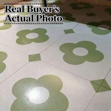 全新易清洁自粘花纹地砖，自粘耐磨加厚防水防滑，适用于翻新和覆盖浴室、厨房和阳台等场所的难看地面。 - 3324 - 查看 6