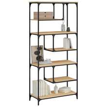 vidaXL Bibliothèque chêne sonoma 81x36x176 cm ingénierie du bois - Tabac - Voir 3