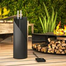 Fireplace Tool Set, 4-Piece Fireplace Accessories With Brush, Shovel, Poker And Basket, Fireplace Set, Metal, Black - 均碼 - 查看 5