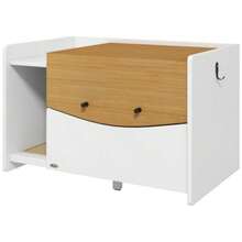 Extendable Cat Litter Box, Furniture Design, Litter Compartment, 78 X 50 X 51 Cm, Oak/White - one-size - View 1