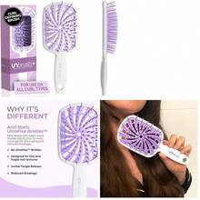FHI Heat  Plus - Cepillo desenredante para desenredar de forma suave y eficaz en tipos de cabello hmedo o seco frgil, 84 cerdas UltraFlex, ultraligero, antiesttico, ventilado - planta de azúcar - Ver 11