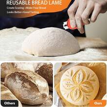 Bread Scoring Tool Dough Lame Extractable Magnetic Storage Professional Baking Tool Sourdough Baking Home Baking With 5 Blades Blue - Màu xanh nhạt - Xem 2