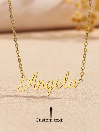 Collar personalizado con nombre, elegante y minimalista, adecuado para uso diario durante todo el año, se puede combinar con cualquier atuendo, regalo perfecto para familiares y amigos