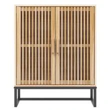 Buffet vidaXL 60x30x75 cm, madera, ingeniería - Marrón - Ver 4