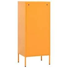 vidaXL Armoire de rangement Jaune moutarde 42,5x35x101,5 cm Acier - Jaune citron - Voir 5