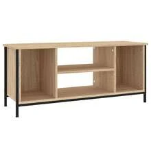 vidaXL Mueble TV chêne sonoma 102x35x45 cm wood engineering - Marrón - Ver 2