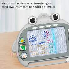 1 Pieza Pizarra MagnéTica De Dibujo Para NiñOs Con Sellos, Pizarra De Escritura Para Garabatear Para NiñOs, Juguete Educativo, Regalo Ideal Para CumpleañOs, Navidad Y Halloween Para NiñOs Y NiñAs, Juguetes De Arte Y Dibujo Para NiñOs, Juguetes Educativos Deportivos, Tableros De Pintura Y Garabatos Para NiñOs, Juguetes Educativos Y De Aprendizaje Para NiñOs Y NiñAs, Sellos MagnéTicos, Suministros Para Tableros De Escritura, Dibujo Para NiñOs, Regalos De CumpleañOs, Halloween, Navidad, Tablero De Dibujo, Tablero MagnéTico, Tableta De Escritura Reutilizable, Tablero De Pintura Y Escritura Para El Aprendizaje Temprano Para NiñOs Y NiñAs De 1 A 6 AñOs, Amigable Para Viajar, Regalo De CumpleañOs (Azul, Rosa, Gris) - Gris - Ver 9