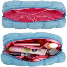 Maquillaje y cosméticos bolsa acolchada con cierre para viaje y almacenamiento - como en la foto - Ver 4