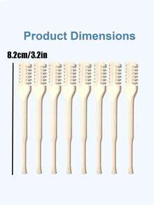 20片/10片/2片装，二合一鼻毛修剪器，双面鼻毛修剪器升级版，便携式360度旋转手动理发剪，男女通用 - 米色 - 查看 7