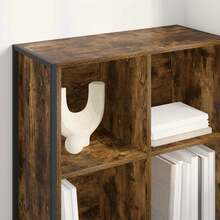 vidaXL Biblioteca Chêne Fumé 99,5 x 30 x 108,5 cm Bois d'ingénierie - Castanho - Ver 4