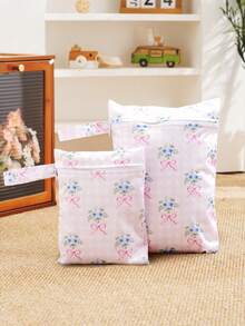 2pcs Wet/Dry Separated Beach Travel Storage Bag Diaper Bag - Multicolor - View 5