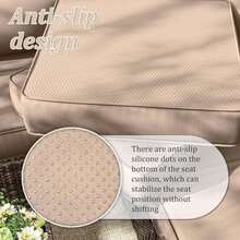 Tounosnt 9Pcs Outdoor Chair Cushions Covers Waterproof Anti-Fading For 5 Pack Patio Set Cushion Slipcovers, Outdoor Furniture Cover Replacement, Covers Only, Sand - MàuR - Xem 5