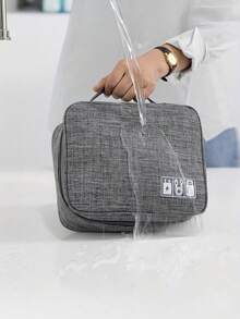 1个大容量多功能收纳包，带拉链封口 - 耐用旅行办公收纳包，可收纳线缆、耳机、笔记本电脑、手机、洗漱用品 - 带Logo，安全拉链封口 - 彩色 - 查看 8