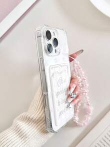 Cartoon Deer Painted Transparent Card Holder Multifunctional Card Wallet With Wrist Strap Thick Shockproof Phone Case Compatible With IPhone 17/17 Pro/17 Pro Max, 16/11/16 Pro/16 Plus/16 Pro Max/16e, 15 Pro Max, 13/14/12/XS/XR/7G/8P, Galaxy, Redmi - Multicolor - View 4