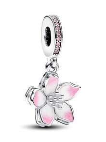 1pc Fashionable Rotating Cherry Blossom Bead Pendant, Versatile DIY Bracelet/Necklace Gift