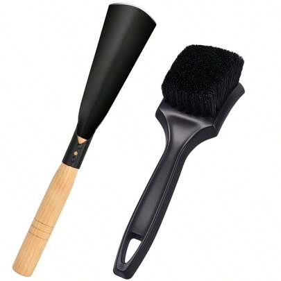 2pcs Lawn Mower Deck Scraper Cleaner Brush Kit - Heavy-Duty Metal Construction, Ergonomic Handle & Durable Bristles For Efficient Cleaning, Upgraded Design For Lawnmower Maintenance - Ideal For Gardeners & Lawn Care Professionals, Lawn Mower Accessories