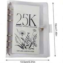 2.5K/5K/10K 12-Month Envelope Savings Book, Savings Planner, Loose-Leaf Binder, Savings Logbook, Cash Envelopes, Savings Challenge Planner, Large Capacity Photo Album, Financial Management Planner - Multicolor - View 5