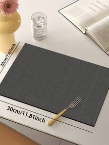 1pc Silica Gel Kitchen Mat, Pure Linen Woven Texture, Fabric Surface, Sponge Absorbent Middle Layer, Rubber Bottom, Easy To Clean, Suitable For Kitchen, Bathroom, Entryway, Laundry Room, Bedroom, Living Room, Approx. 3.5mm Thick, Can Be Trimmed To Size - Multicolor - View 17