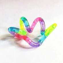1pcs Rope Fun And Educational Fidget Toy Deformation Rope Knot Stress Relieving Toy Funny - 彩色 - 查看 2