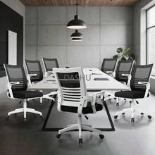 Office Chair, Asiento Acolchado y Base con Ruedas - Silla de Oficina Ergonómica con Respaldo de Malla Transpirable,Silla para Escritorio de Alta Calidad en Blanco y Negro - por defecto - Ver 4