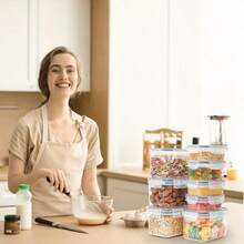 27er Pack Luftdichte Vorratsbehälter | Polypropylen Behälter Set mit Deckeln für Müsli, Pasta, Mehl & Zucker, Spülmaschinenfest, Gull Wing Verschluss, Vielseitig Einsetzbar - 27. Straße - Übersicht 7