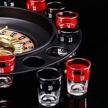 这套游戏包含2个球、16个杯子和1个俄罗斯轮盘，是一款名为“旋转赢大奖”的饮酒游戏，适合在KTV、酒吧和夜总会等场所进行。这是一款非常有趣的饮酒游戏，一款幸运的俄罗斯轮盘棋盘游戏。 - 彩色 - 查看 8