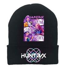 1pc KPOP Witch Hunting Girl Group Knitted Beanie, Cartoon Print Cuffed Warm Winter Hat, Suitable For Outdoor Use - Multicolor - View 9