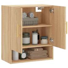 vidaXL Armario mural chêne sonoma 60x31x70 cm ingeniería de madera - Marrón - Ver 4