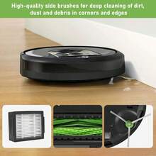 Replacement Accessories For IRobot Roomba Robot Vacuum Series I7 I7+ I3 I3+ I4 I4+ I6 I6+ I8 I8+ E5 E6 E7 J6+ J7 J7+ J8+ J9+ (Not For Combo J7+/J7 Plus/ J9+), Rubber Brushes, Dust Bags, Filters, Side Brushes - Multicolor - View 5