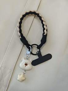 1 件简约编织手机挂绳腕带，耐用防摔手机吊坠，男女通用