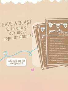 5pcs/10pcs/20pcs/40pcs Baby Suggests Predicting Game Cards Baby Games For Girl Or Boy,Newborn Parent Advice Cards,Baby Birth Advice Cards - 彩色 - 查看 7