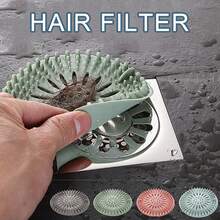 Hair Filter Screen For Bathroom Drain; Kitchen Sink Anti-Block Silicone Floor Drain Cover - 彩色 - 查看 4
