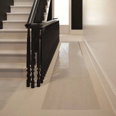 2 Feet X 12 Feet Clear Vinyl Carpet Runner Protector Long-Lasting Floor Protection For High Traffic Areas Hallway Stairs Entryway Non-Adhesive Easy To Clean Washable Surface Cover For Indoor And Outdoor Use