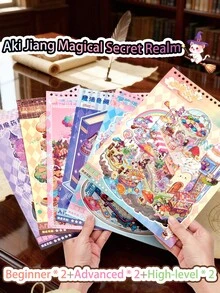 1 Book With 6 Different Miniature Scene Sticker Sets, Scrapbooking Stickers, 3D Dimensional DIY Decorative Sticker Sheets - Multicolor - View 5