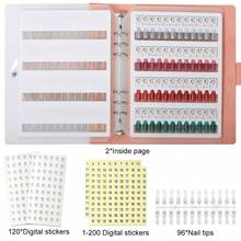 96/144 Colors Nail Polish Magnetic Removable Swatch Book, High-End Transparent PU Material Color Card Display Album - Multicolor - View 17