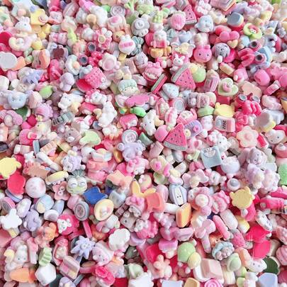 10/20个 1.5 * 0.9厘米 随机混合 DIY 手机壳发夹耳环 手工小装饰材料贴片