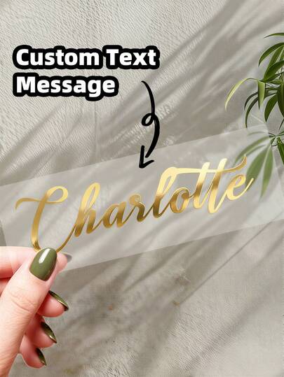 1~10PCS Personalized Custom Name Tag Stickers, Custom Decal Stickers, Date Stickers,Available In Various Sizes And Colors,Reusable, Stylish, Waterproof And Tear-Resistant, For Water Bottles, Lunch Boxes, Personal Items, Glass, Cups, Rolls, Balloons, Calligraphy Stickers, Gift Box Decorations, Back To School.