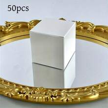 20/50个装方形白/黑/金牛皮纸盒，适用于婚礼惊喜、香水、化妆品、香薰等通用包装礼品盒