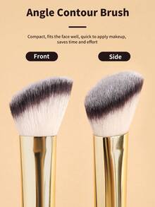 MAANGE Eid Al-Fitr 13pcs/25pcs Professional Facial Makeup Tools Set,Including Soft Makeup Brush Set Powder Puffs,For Travel Makeup Brush Set,Can Be Used For Blush Brush Foundation Brush Loose Powder Brush Eyeshadow Brush Highlighting Brush Contouring Brush Halo Brush Concealer Brush Eyeshadow Brush Eyeliner Brush - Gold - View 4