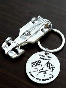 Móc khóa xe đua cá nhân hóa - Quà tặng chủ đề xe đua khắc laser theo yêu cầu, món quà Giáng sinh hoàn hảo cho người yêu xe, quà sinh nhật và quà tặng khắc laser cá nhân hóa. - Nhiều màu - Xem 3