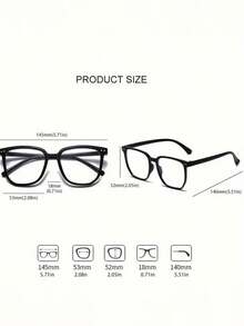 1副防蓝光眼镜 - 时尚方形假眼镜，防辐射电脑游戏眼镜，男女通用防蓝光眼镜，缓解眼疲劳 - 彩色 - 查看 9