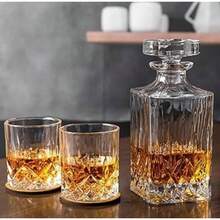 TendenciaBotella Licorera Vidrio Tequila Whisky Bebida Diseño Labrado TransparenteCalidad premium - 1 - Ver 8