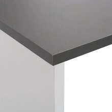 vidaXL Tavolo da bar con 2 dessus de table Blanc e Gris 130x40x120 cm - Bianco - Visualizzare 9