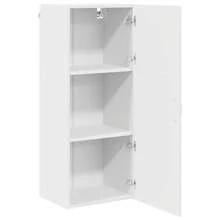 vidaXL Meuble mural de cuisine avec étagère Blanc 40 x 31 x 100 cm - Blanc - Voir 5